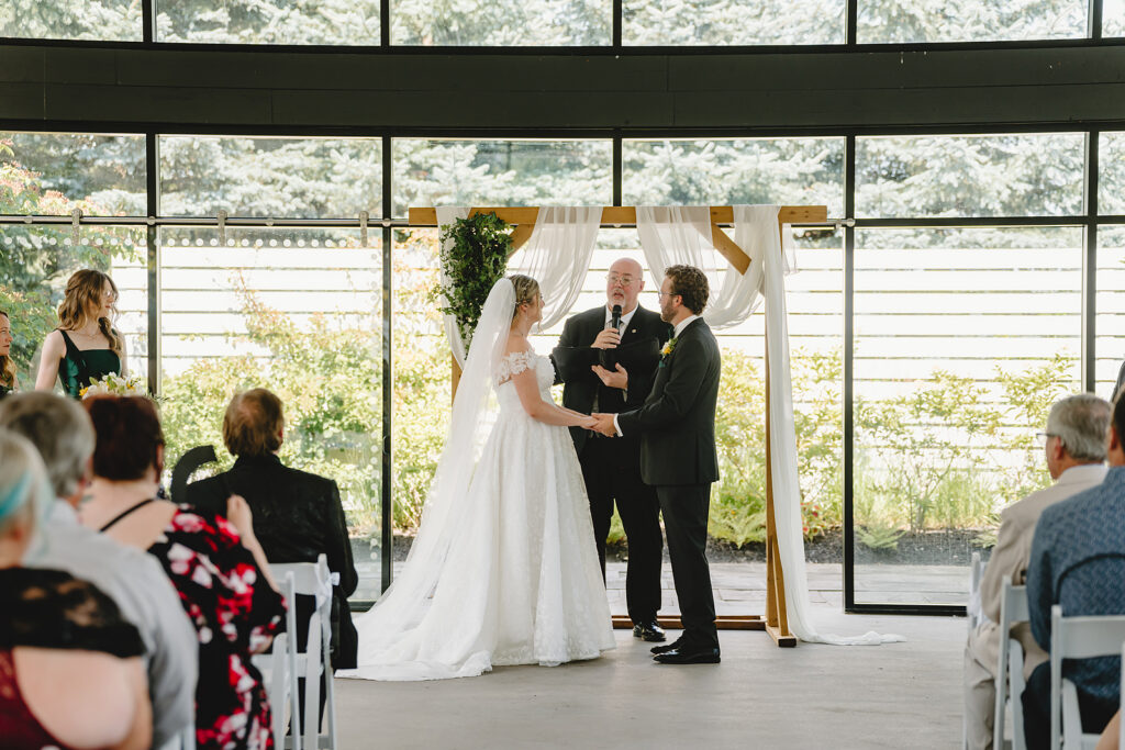Garden Chapel ceremony at Whistle Bear wedding venue in Cambridge Ontario