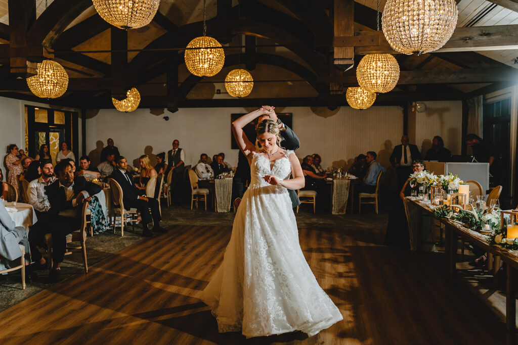 Bride and Groom first dance at whistle bear