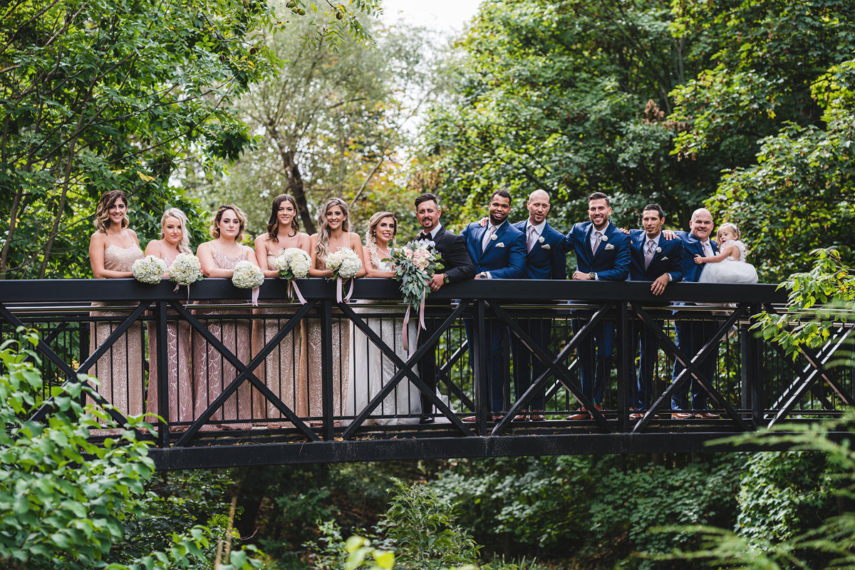 A bridal party on the bridge at Ancaster Mill
