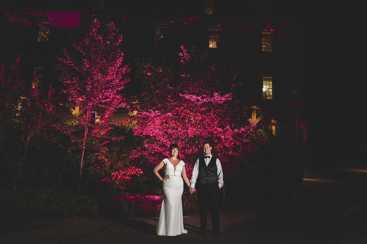 A late night couples portrait at Ancaster Mill