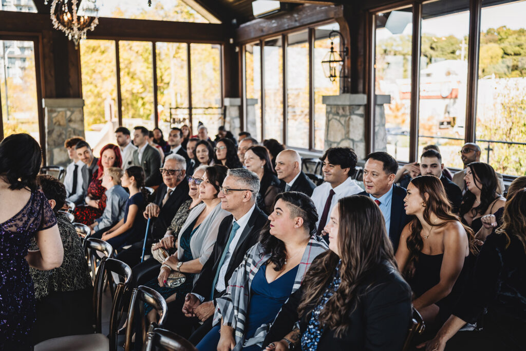 Guests at a Cambridge Mill wedding
