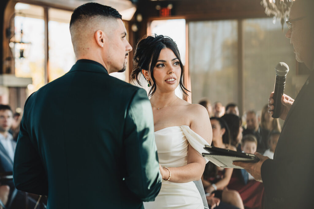 Wedding Ceremony inside the Chapel at Cambridge Mill