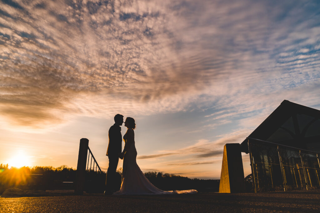 A sunset silhouette at Cambridge Mill