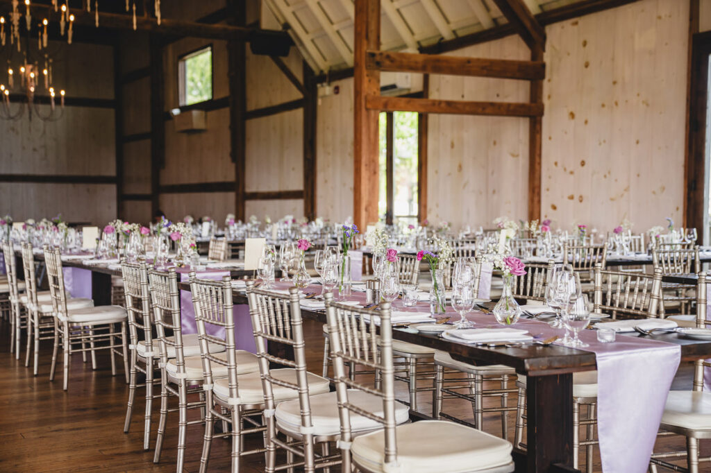 The barn at The Earth to Table Farm ready for wedding guests to arrive