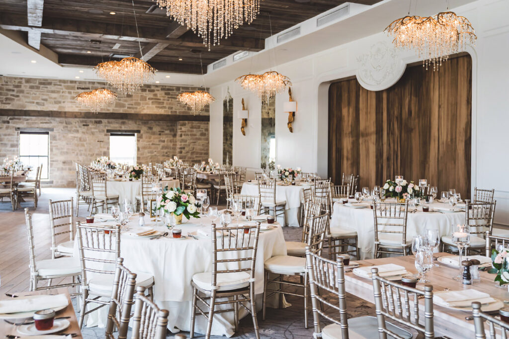Elora Mill reception room before the guests enter